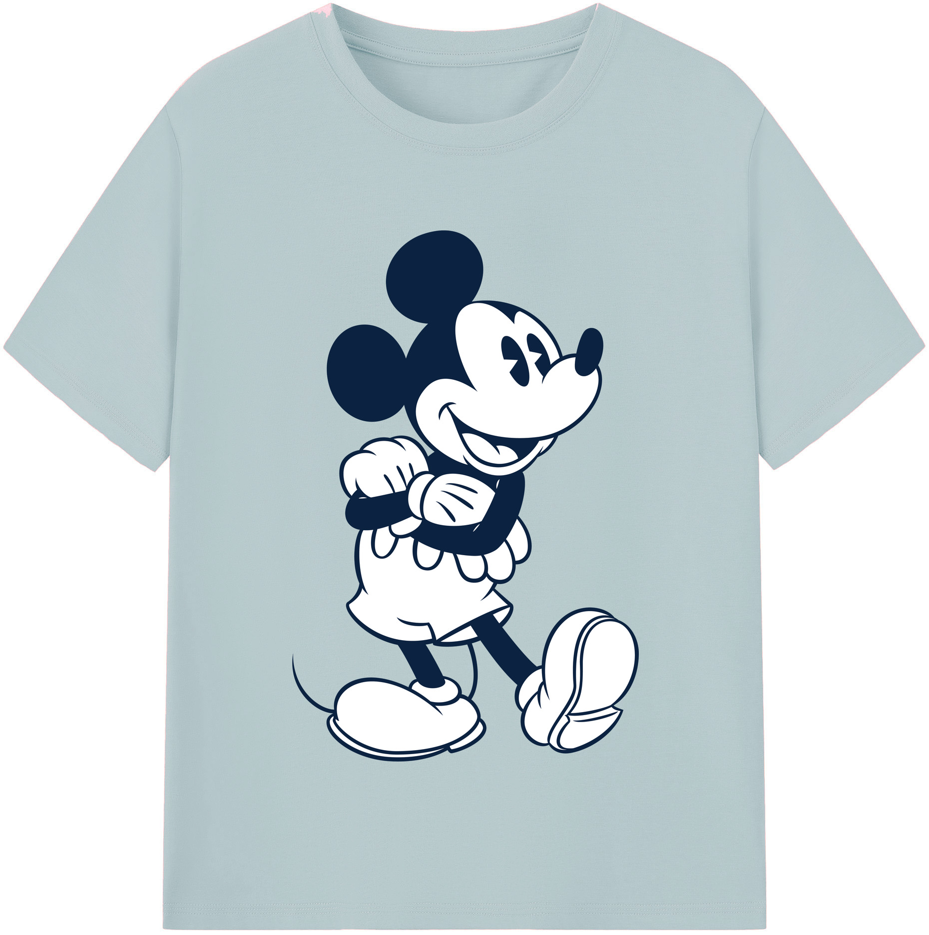 （画像用） ミッキーマウス Mickey Mouse 綿100％半袖Tシャツ（フロントプリント）